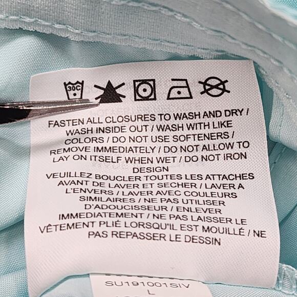 NEW Nike Jacket Womens L Blue Aqua Dri-FIT Surf 1/2 Zip Pullover Sporty Running - Picture 11 of 15